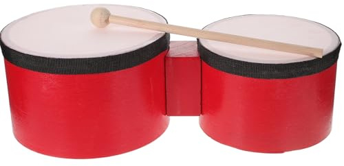 Gogogmee Set Bongo per 1-3 Anni e 9-12 Anni, Tamburo Percussione Artigianale Resistente e Leggero, Strumento Musicale Educativo Sicuro per Apprendimento e Gioco
