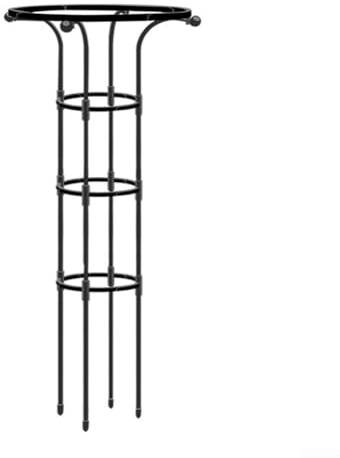 Treillis métallique pour intérieur et extérieur pour plantes grimpantes, style obélisque vertical, soutenant les vignes et les légumes fleuris (125 cm)