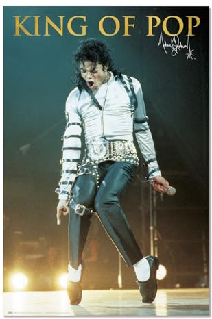 Grupo Erik Poster Michael Jackson Bad - Poster da Parete 61 x 91,5 cm con Carta Lucida e Incorniciabile, Colori Brillanti | Decorazione Cameretta, Licenza Ufficiale