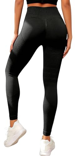 Legging 3D Anti Cellulite Femme, Leggings Femme, Legging de Sport Femme, Minceur Taille Haute sans Couture Yoga Fitness Sport Pantalon