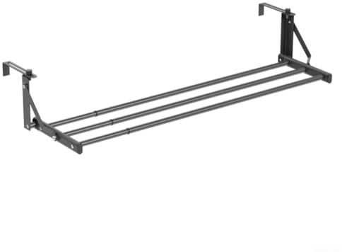 Tendedero compacto y plegable compatible con radiadores, alféizares de ventana y barandillas, rango de ancho ajustable que permite un ajuste personalizado de acero inoxidable y durabilidad (50-95 cm