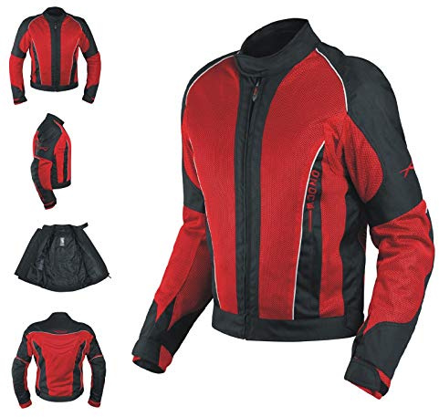 A-pro Ladies Mesh Water liner Summer Jacket women Motorcycle Motorbike Red M