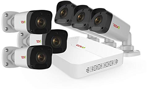 Revo America Ultra HD 8 Ch. 2TB HDD IP NVR Video Surveillance System, 6 x 1080p Indoor/Outdoor Bullet Security Cameras - Remote Access via Smart Phone, Tablet, PC & MAC