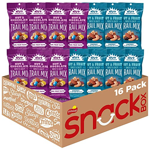 Nut Harvest, Trail Mix Variety Pack, 2.25 Ounce (Pack of 16)