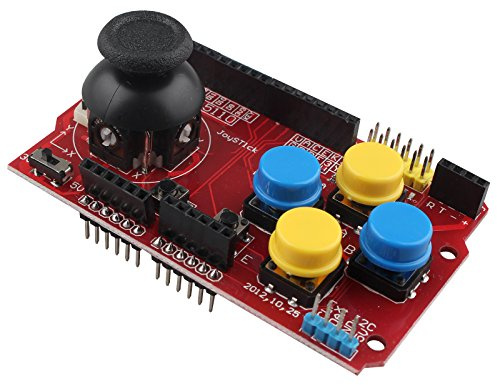HALJIA Joystick Shield Carte d'extension Manette de jeu vidéo Simulation de la fonction clavier et souris Compatible avec Arduino Nrf24l01 5110 Lcd I2c IIC