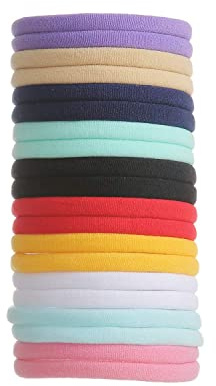 inSowni 50 Pack Super Soft Stretchy DIY Solid Nylon Headbands Baby Hair Bands One Size Fits All (10 Multi-color)