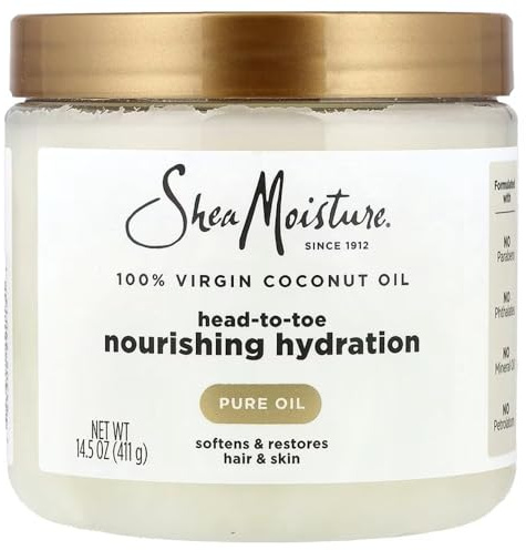 SheaMoisture for Dry Skin Nourishing Hydration 100% Extra Virgin Coconut Oil Soften and Restore Skin and Hair 14.5 oz