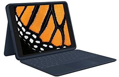 Logitech Rugged Combo 3 Touch iPad Tastatur-Case (7. | iPad-Tastatur (8./9. Gen), Trackpad, Smart Connector, 10er-Pack, Deutsches QWERTZ-Layout – Blau