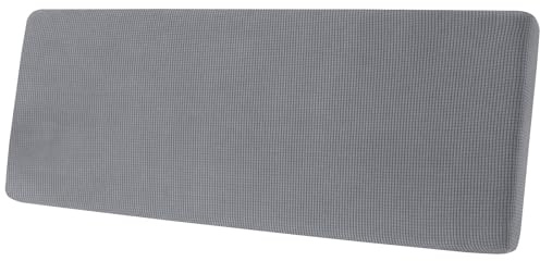SYLC Sofa Sitzkissenbezug, Sofa Sitzkissenbezug Stretch, Elastischer Kissenbezüge, Husse Überzug Bezug Für Sofa Sitzkissen, rutschfest Stoff Tartan (Hellgrau,Rückenkissen)