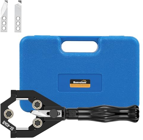 Bonvoisin Multifunctional Cable Wire Stripper Stripping Pliers Stripping Machine Skinning Knife Peeling Shear for Peeling Insulation Layers of 20~40mm Diameter 10kv Cables (A+B Blades)