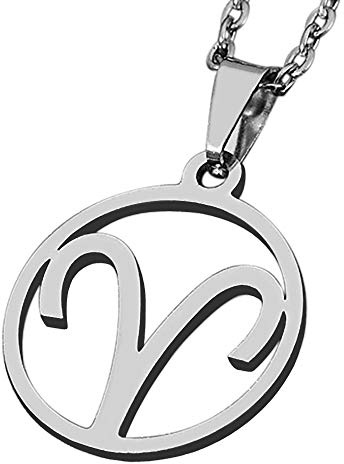 ZENSE - Collana zodiacale Ariete da uomo ZP0234, diametro 2 cm, con catena