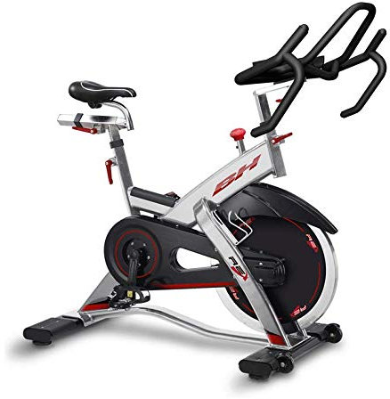 Bicicleta Ciclismo Indoor BH REX - volante de inercia de 20 kg - freno por fricción - ruedas de transporte - transmisión mediante correa poly-V - uso Profesional