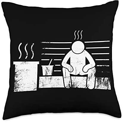 Sauna Master Retro Vintage Infusion Throw Pillow
