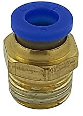Raccordo Innesto rapido pneumatico per tubo 6 mm filetto 1/4 - Conf.15 pezzi
