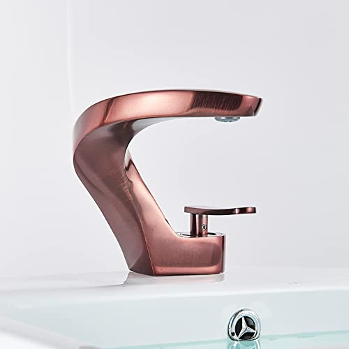 Rubinetto Bagno Lavabo Monocomando Miscelatore Lavabo Bagno Stile Moderno Ottone Rubinetto Bagno, Acqua Calda E Fredda Disponibile, Valvola In Ceramica