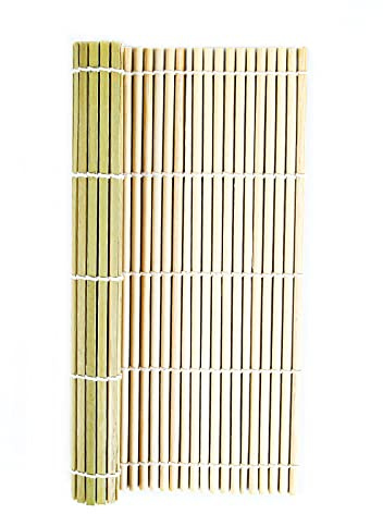 Duories 1 Stück Bambus Sushi Matte 27x27cm,Sushi Maker Werkzeug,Bambus Sushi Rollen,Sushi Rollmatte,Sushi Bambus Vorhang Sushi Maker für Anfänger Japanische Restaurants Sushi-Liebhaber Küchenzubehör