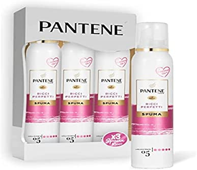 Pantene Pro-V Spuma Ricci Perfetti, Nutriente E Termoprotettiva, Con Olio Di Cocco, Ricci Definiti E Lucenti Per Tutto Il Giorno, Maxi Formato Da 3 x 200ml