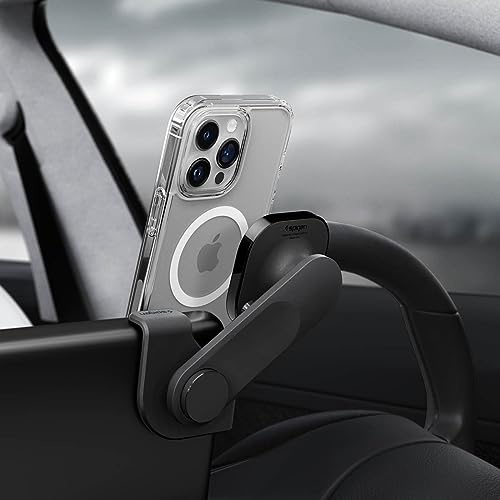 Spigen OneTap 3 MagFit MagSafe Autohalterung, Magnetische KFZ Handyhalterung für Tesla Model Y(~Juniper 2026)/3(~Highland 2026)/S/X, Zubehör für iPhone 17/16/15/14/13/12 Pro Max Air, MagSafe Hüllen | Modell 3 (2017–2026), Modell Y (2020–2026), S und X, kompatibel mit iPhone 17, 17e, 16, 15, 14, 13, 12 Pro Max Air