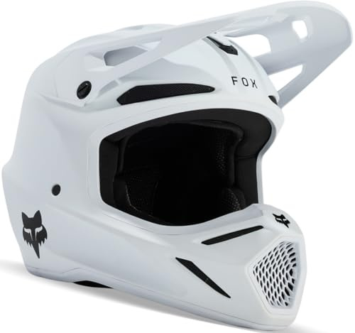 Fox Motocross-Helm V3 Weiß Gr. L | Schützender Fahrkomfort