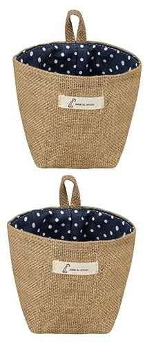 Yardwe 2pezzi Borsa Appendibile e Juta Piccolo Portaoggetti Per Fiori e Decorazioni Sacchetti Organizzatori e Ufficio Per Cosmetici e Giocattoli