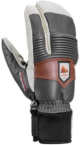 LEKI Herren Skihandschuhe Patrol 3D Lobster Graphite-Off White-Maroon 6