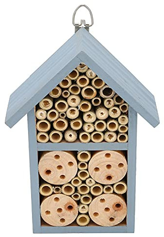 WOOXGEHM Insektenhaus Aus Holz, Sicheres, Ungiftiges und Langlebiges Insektenhotel Aus Holz, Hängendes Insektenhaus, Unterschlupf für Schmetterlinge, Bienen, Gartenbedarf
