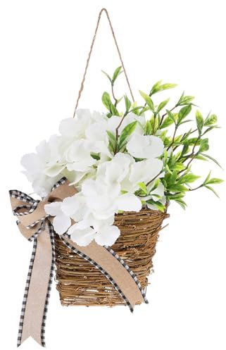 IMIKEYA 1satz Künstlicher Hängeblumenkorb Für Haustür Sommerliche Deko Mit Bunten Kunstblumen Langlebig Und Für Wohn Und Bürogestaltung