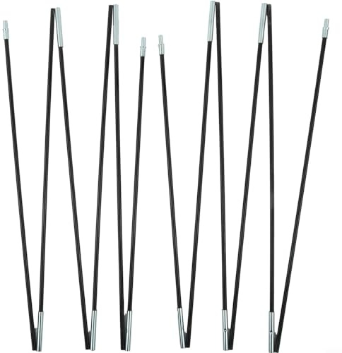 1Pair Fiberglass Tent Poles Replacement Adjustable Tent Rod Poles for Outdoor Hiking Camping Awnings Lightweight Tarps Poles Tent Pole Repair Kit Easy to Instal(3.)