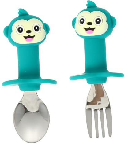 CRILSTYLEO Set Baby Essgabel - Griff 1 Set Edelstahl-trainingsgeschirr