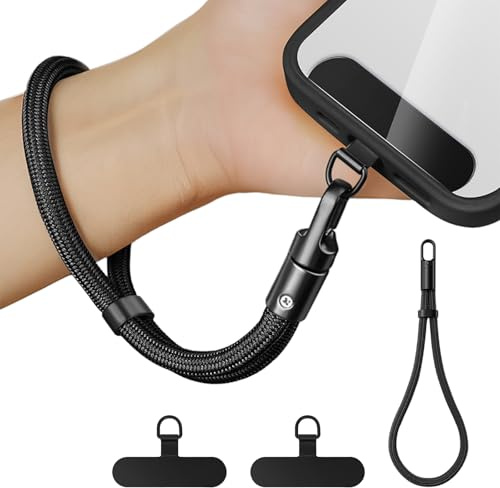 XCHKRM Anti Theft Phone Wrist Strap With 2 Metal Tether Tabs，Adjustable Wristlet & Hand Cell Phone Lanyard for Women and Men
