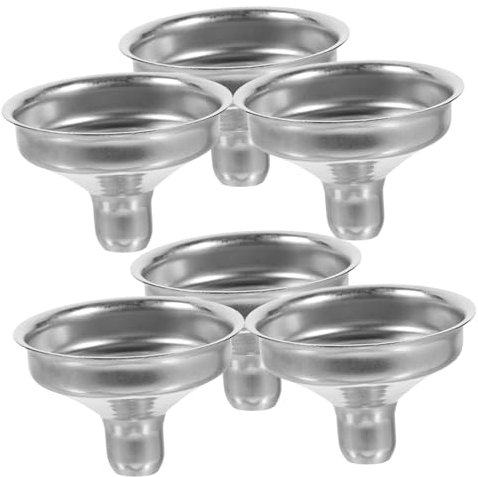 VINTORKY 6pezzi Imbuti Acciaio Inossidabile Per Liquidi Funnel Compatti Per Bottiglie Strumenti Pratici Per Cucina e Casa Design Bocca Larga Per Pulizia Facile