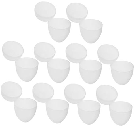 Sosoport 10pcs Clear Plastic Easter Eggs Fillable Transparent Treat Boxes for Easter Party Favors for DIY Crafts Hunt Games and Creative Decoration Activities