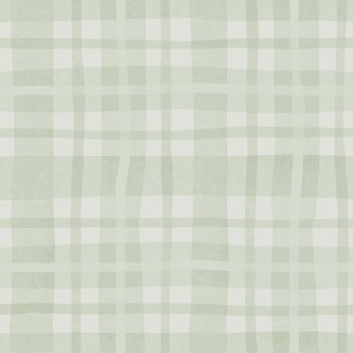 Ivy Plaid Fun and Playful, Chequed Design Wallpaper Perfect for Children's Bedrooms Nurseries Playrooms Sage Green Holden 14000