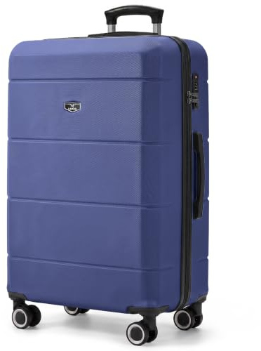 LUGG 28 Inch Jetset Suitcase Hard Shell Case 4 Wheel Travel bag Lightweight ABS Material with TSA Lock Approved for Travel with easyJet, British Airways, RyanAir, Virgin Atlantic, Emirates(75x49x29cm)
