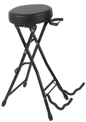 Fafeims Foldbar Gitarrpall, Vadderad Gitarrfotstativ för Akustisk Elbas
