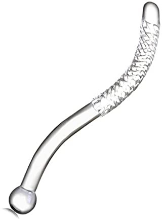 CYGzeon Consolador De Vidrio Curvado De 10, Cristal De Doble Cara, Tapón Anal for Pene, Estimulación Del Punto G, Juguete Sexual for Adultos for Hombres, Mujeres Y Parejas