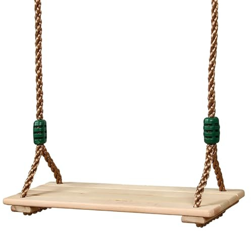 Silla columpio de madera ecológica, asiento de árbol ajustable para interiores y exteriores, para adultos, perfecta para parque infantil, jardín, patio, y cómoda