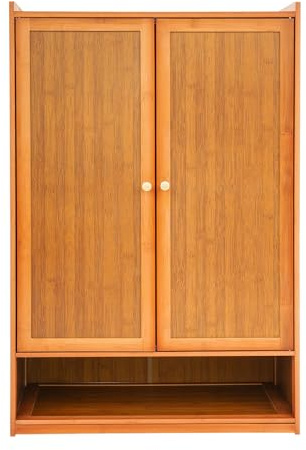 Levkitch Shoe Cabinet, 6-Tier Wooden Shoes Storage Cabinet with 2 Door,Shoe Rack Organizer with Door for Entry, Hallway, Corridor, Brown