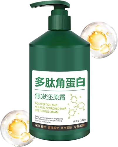 Polypeptid-Keratin-Haarmaske zur Revitalisierung, Feuchtigkeitsspendende und glättende Haarcreme zur Reparatur von Haarschäden, Keratin-Haarbehandlung für langanhaltenden Glanz und Geschmeidigkeit