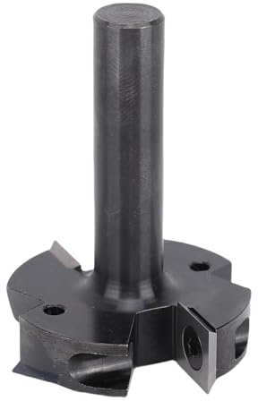 Spacnana Fraise à Aplatir les Dalles, Tige Ronde de 12 Mm avec Lames Interchangeables pour Machines CNC, Bois Dur, contreplaqué, Panneaux MDF, Aplatissement des Projets de Menuiserie
