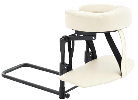 Ｚｉａｌｏｆｉ Kit de Masaje para Colchón Hogar Almohada Ajustable Soporte Facial Tablero Apoyo Mano Reposacabezas para Colchón Material PU Esponja Aleación Apto para Recuperación Cirugía Ocul, Beige Blanco