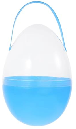 Baoblaze Giant Easter Egg Portable Large Decorative Egg with Handle, Hollow Eggshell Basket for Easter Spring Party, Easter Basket, Wedding Centerpiece, Photo Prop, Gift & Toy Filler, blue