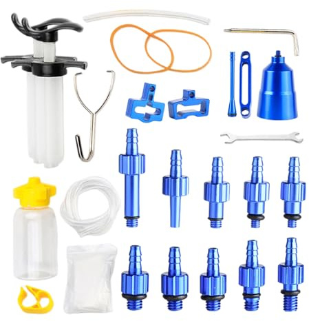 Bicycle Brake Bleed Kit – Aluminum Alloy Hydraulic Disc Tool, Fluid Filler and Replacement Device, Precision Lubrication Equipment | Maintenance Tool for Mountain Bikes