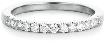 Gualiy Eheringe aus Gold 375/750, 9/18 Karat gold mit Reihe von Rund Diamant Trauringe Hochzeitsringe Damen