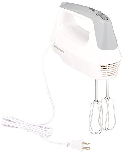 BLACK+DECKER MX1500W Lightweight Hand Mixer, Plastic, White