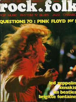 Rock & Folk n° 39 (avril 1970) - Led Zeppelin (couverture)/Xenakis/Beatles/Brigitte Fontaine