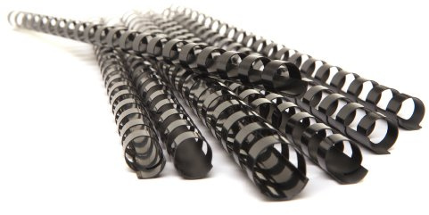 Pavo – Premium Kunststoff Binderücken19 mm A4 Schwarz, 100 Stück, 21-Ring, bis zu 165 Blatt – 8002009
