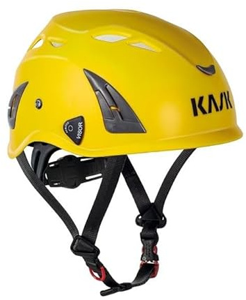 KASK SUPERPLASMA AQ INDUSTRIESCHUTZ -UND KLETTERHELM (GELB) | INKLUSIVE SCHUTZBRILLE (TRANSPARENT)