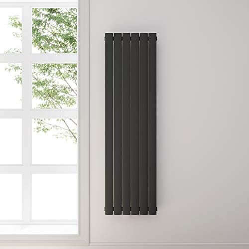 ELEGANT Badheizkörper Flach Vertikal Einlagig Mittelanschluss 1600x462mm | Antrazit,Flach, Vertikal, Einlagig, Mittelanschluss für Badezimmer