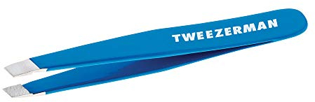 Tweezerman Bahama Blue Stainless Steel Mini Slant Tweezer